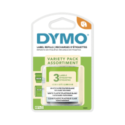 DYMO XTL Vinyl permanent adhesive black on yellow Roll 0.21 in x 23 ft 1  cassettes tape for XTL 500 - Office Depot