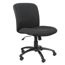 Photo 1 of Safco Products Uber Big and Tall Mid Back Chair 3491BL, Black, Rated for 24/7 Use, Holds up to 500 lbs. (Optional arms sold separately)
