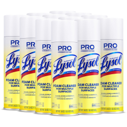 Professional Lysol Disinfectant Foam Cleaner, 24 Oz Bottle, Case Of 12