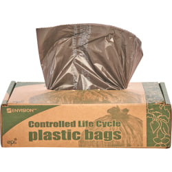 brown garbage bags