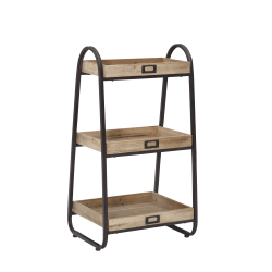 Linon Lynne 3 Tier Bath Stand Rustic Brown Office Depot
