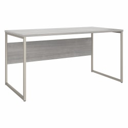 Bush® Business Furniture Hybrid 60&quot;W x 30&quot;D Computer Table Desk With Metal Legs, Platinum Gray, Standard Delivery