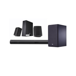 lg sj4r 4.1 channel soundbar surround system with wireless surround sound speakers