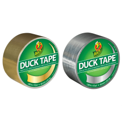 Duck Brand Duct Tape 20 Yd Goldchrome 2pk Office Depot