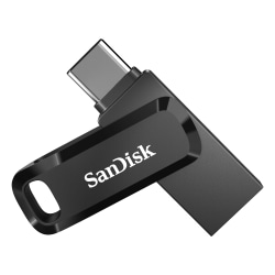 SanDisk® Ultra Dual Drive Go USB Type-C/Type-A Flash Drive, 64GB, Black