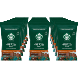Starbucks® Pike Place Ground Coffee, Dark Roast, 2.5 Oz Per Bag, Box Of 18 Packets