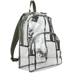 clear green backpack