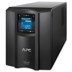APC® Smart-UPS C 8-Outlet Tower With SmartConnect, 1,000VA/600 Watts, SMC1000C