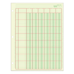 Adams Analysis Pad 8 12 x 11 100 Pages 50 Sheets 6 Columns Green ...