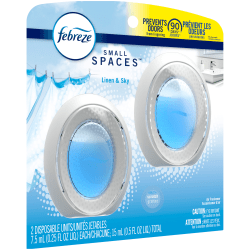 Febreze® Small Spaces Air Fresheners, Linen Sky&trade;, 0.5 Oz, Pack Of 2 Air Fresheners