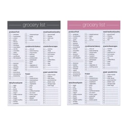 Office Depot Brand Junior Legal Grocery List Pad 5 X 8 Specialty Ruled 100 Pages 50 Sheets Assorted Colors Office Depot