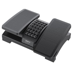 Mount-It! Dual Pedal Ergonomic Footrest, 16-13/16&rdquo; x 6-5/16&rdquo;, Black