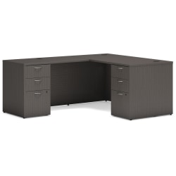 HON® Mod 60"W L-Station Computer Desk, Slate Teak