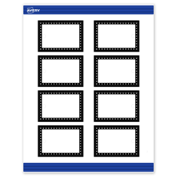Avery® Print-To-The-Edge Tags With Sure Feed® Technology, S00-DKX-PRMWT10, Rectangle, 2&quot; x 3&quot;, Matte White, Preprinted Black &amp; White Polka Dots Design, Pack Of 80