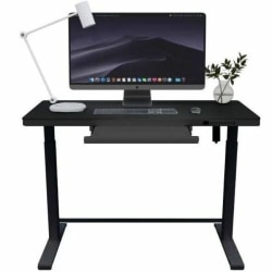 Rise Up® Electric 46&quot;W Standing Computer Desk, Black