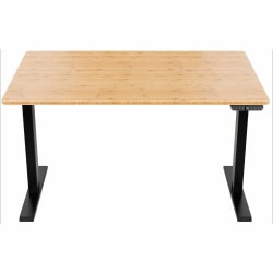 Rise Up® Electric 60"W Standing Computer Desk, Natural/Black