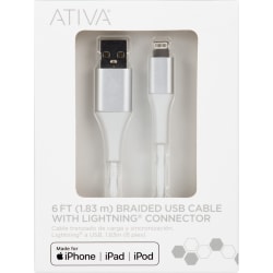 Ativa Lightning To Usb Type C Cable Office Depot