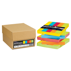 Neenah Astrobrights Bright Color Paper Letter Size 8 12 X 11 24 Lb Assorted Colors Ream Of 250 Sheets Case Of 5 Reams Office Depot