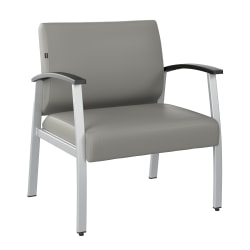 Bush Business Furniture Arrive Bariatric Waiting Room Guest Chair With Arms, Light Gray, Standard Delivery