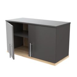 Inval America Storage Cabinet Graymaple Office Depot