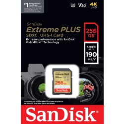 SanDisk Extreme PLUS SDXC UHS I Card 256GB - Office Depot