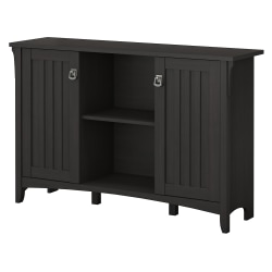 Photo 1 of Bush Furniture Salinas Storage Cabinet With Doors, Vintage Black, Standard Delivery