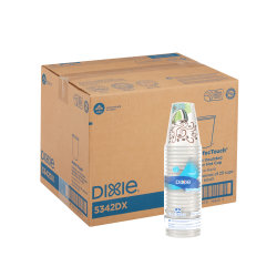 Dixie® PerfecTouch® Insulated Hot Cups, 12 oz, Coffee Haze, 500 Count (25 Cups Per Pack, 20 Packs Per Case)