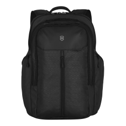 black zip backpack