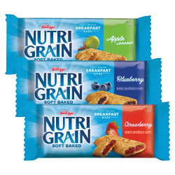 Kellogg's® Nutri-Grain Cereal Bars, 1.3 Oz, 16 Bars Per Box, Carton Of 3 Boxes
