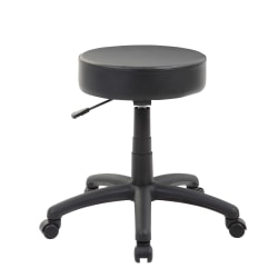 Boss Office Products Dot Stool in Antimicrobial Vinyl, Black