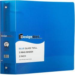 JAM PAPER 3 Ring Plastic Binder, 2 inch, Blue, Sold Individually