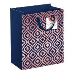 blue and gold gift bags