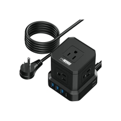 Cube Surge Protector Power Strip with usb ports, 5 AC Outlets, 3 USB Ports, 1 USB C Port, Surge Protected - PC-B-C