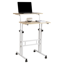 Mind Reader 19.5"W Standing Desk Adjustable Height Laptop Workstation, White