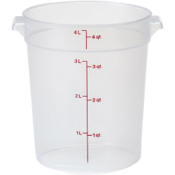 Photo 1 of (READ FULL POST) Cambro Translucent Round Food Storage Containers, 4 Qt, Pack Of 12 Containers