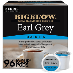 Bigelow Earl Grey Tea Keurig Single Serve K-Cup Pods, 24 Pods Per Pack, Case Of 4 Packs