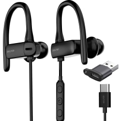 Delton 24ECA Stereo USB Type-C Earbuds, Black, DWH24ECA