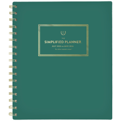 Simplified by Emily Ley for AT-A-GLANCE® Academic 2025-2026 Weekly Monthly Planner, Green, Medium, 7&quot; x 8 3/4&quot;
