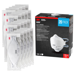 3M&trade; Aura&trade; N95 Particulate Respirator, 9205PH-20-DC, Pack of 20 Respirators