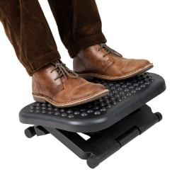 Mind Reader Anchor Collection Adjustable-Height Footrest, 3-1/4&quot;-5-1/4&quot;H x 13&quot;W x 17&quot;D, Black
