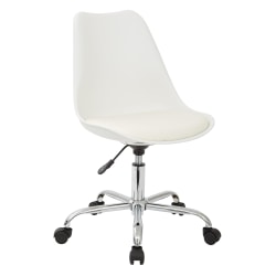 Photo 1 of Ave Six Emerson Mid-Back Chair, White/Silver