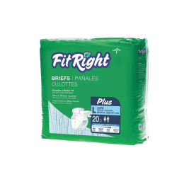 FitRight Plus Disposable Briefs Large 48 58 Blue 20 Briefs Per Bag Case ...