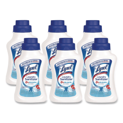 Lysol® Laundry Sanitizer, Crisp Linen, 41 Oz, Carton Of 6 Bottles