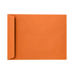 LUX Open-End 10&quot; x 13&quot; Envelopes, Peel &amp; Press Closure, Mandarin Orange, Pack Of 50