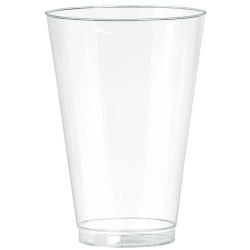 clear plastic drinkware