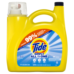 Tide Simply Clean &amp; Fresh Liquid HE Laundry Detergent, Refreshing Breeze, 117 Oz