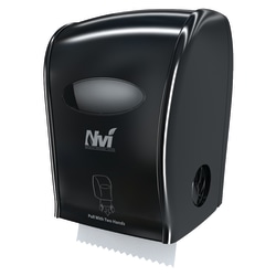 Solaris Paper Locor Manual Hands Free Roll Towel Dispenser 15 58 H X 12 12 W X 9 716 D Black Office Depot