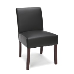 Photo 1 of Essentials By OFM Armless Bonded Leather Guest Chair, Black