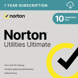 Norton Utilities Ultimate for 10 Devices, Keep your devices running like new, For Windows PC, Android and iOS (Download)
