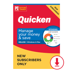 Quicken Deluxe 2021, For PC and Apple® Mac®, Download